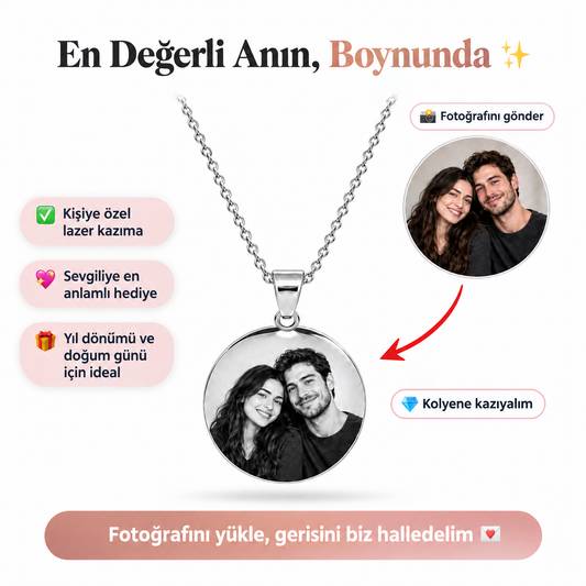 Kişiye Özel Resim Kolye - Gümüş Kaplama